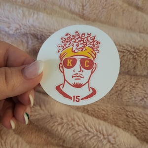 Patrick Mahomes - kansas city chiefs - waterproof sticker -MVPat - Chiefs Kingdom