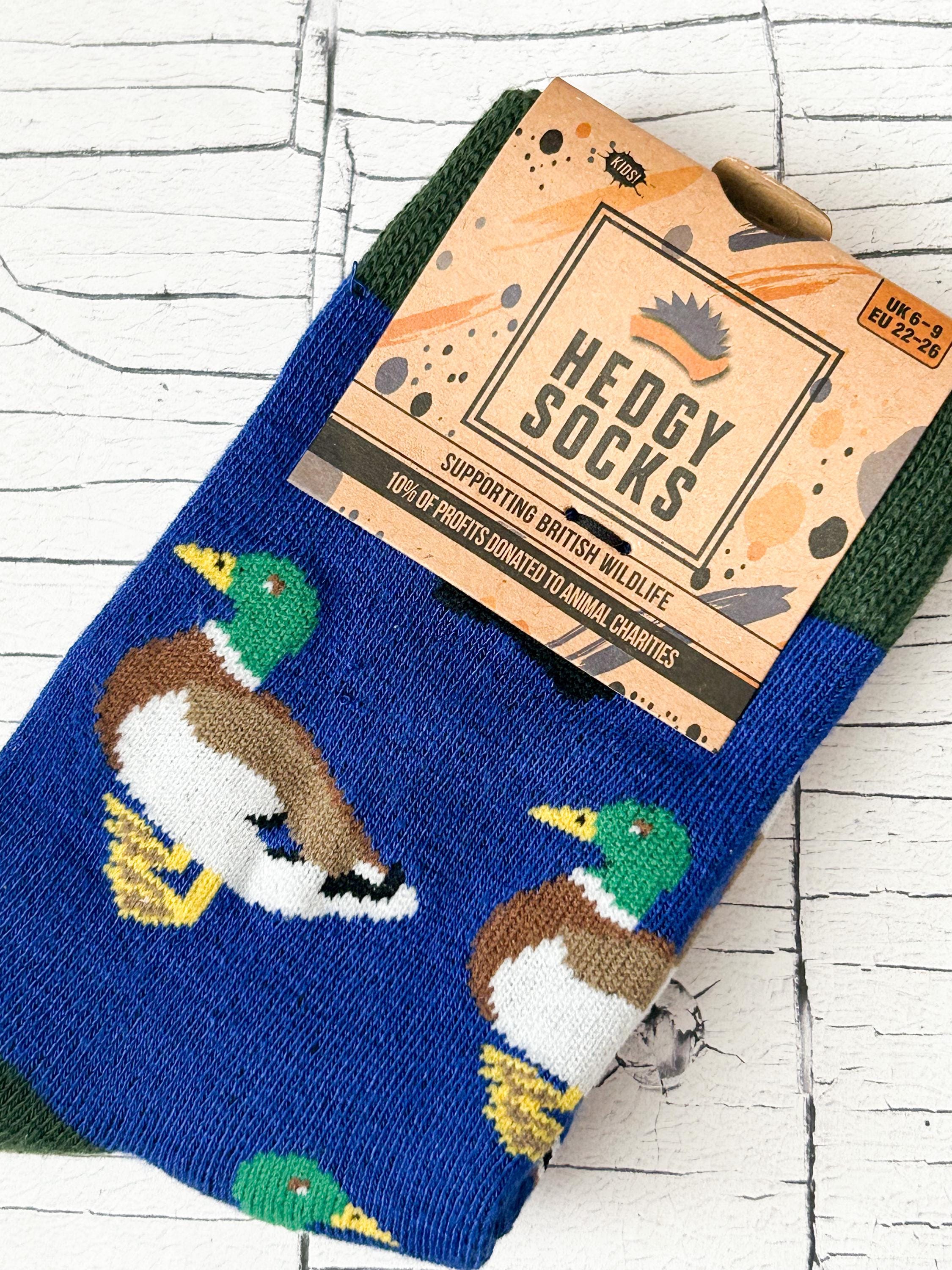 Kids Duck Bamboo Socks - Size 6-9UK (EU 22-26)