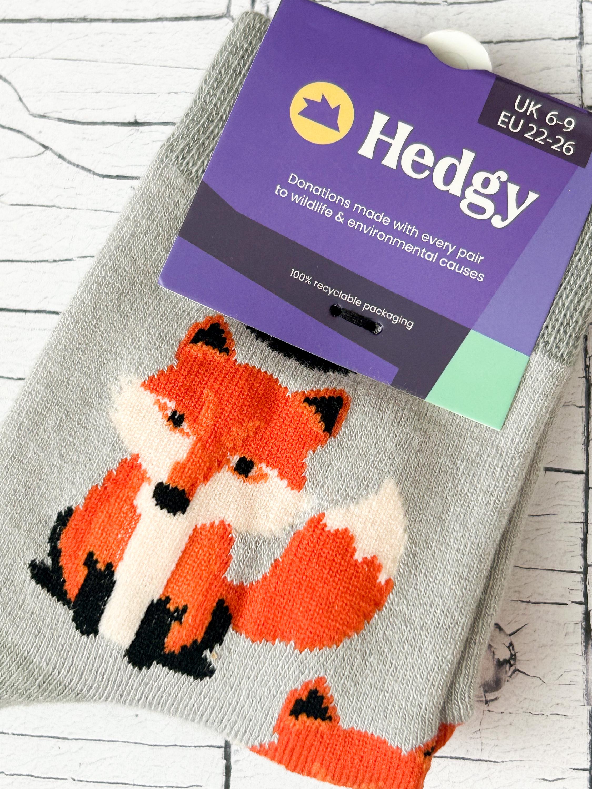 Kids Fox Bamboo Socks - Size 6-9UK (EU 22-26)
