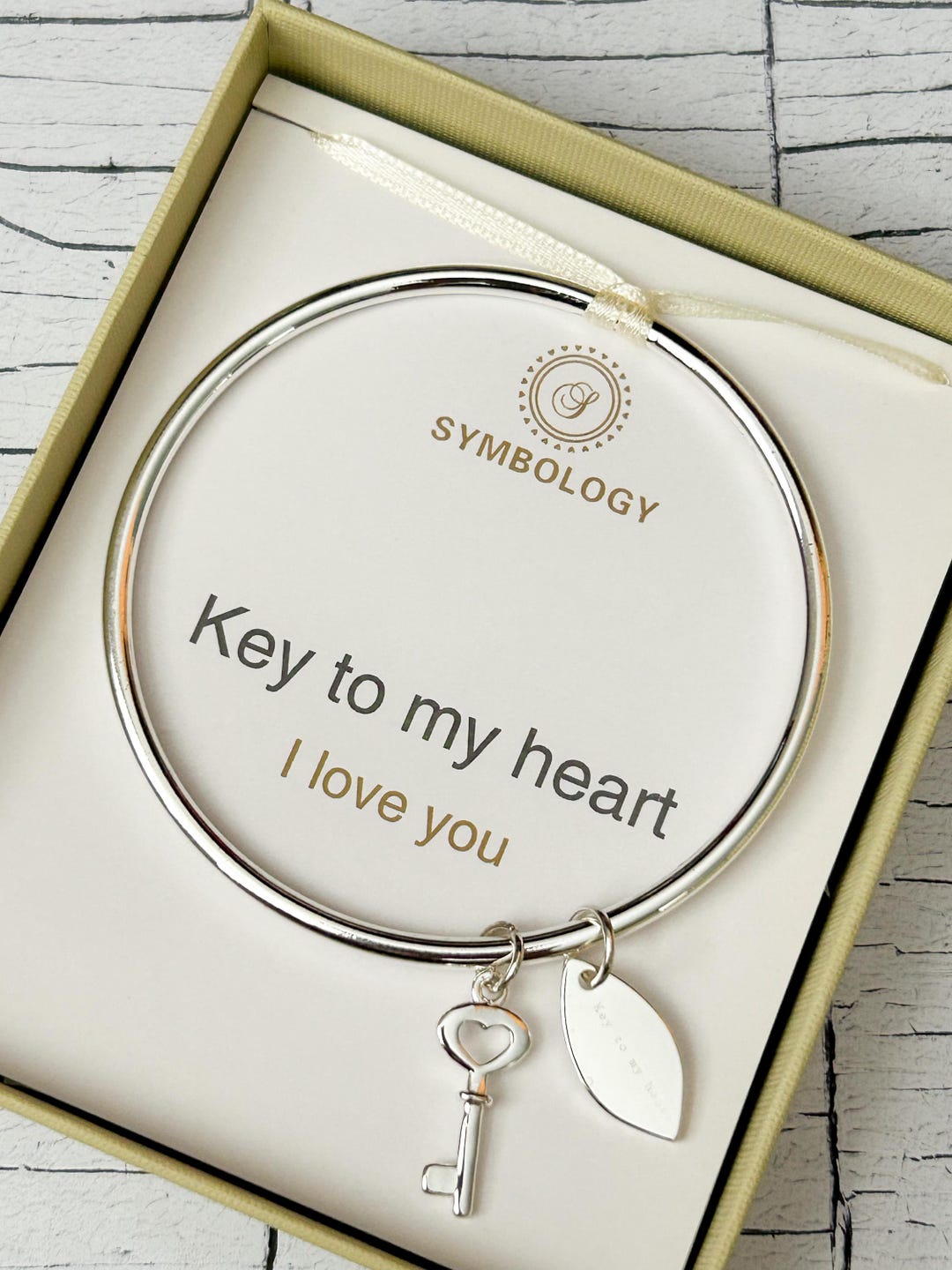 Key to My Heart Bangle - Etsy