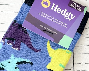Kids Dinosaur Bamboo Socks - Size 9-12 UK (EU 27-31)