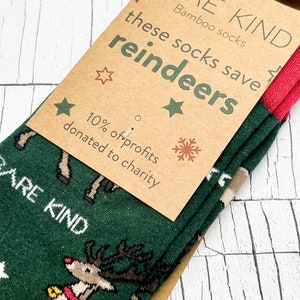 Christmas Reindeer Bamboo Socks Adults 4-7, Christmas socks, Christmas novelty socks, Festive socks, Stocking fillers
