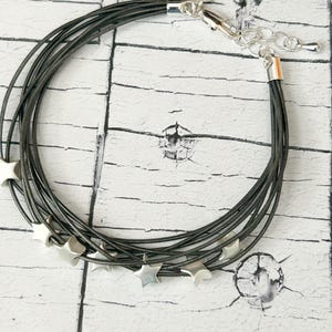 Multi-Strand Star Bracelet in Grey and Silver