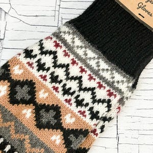 Black  Nordic Fingerless Glove/Wrist Warmer