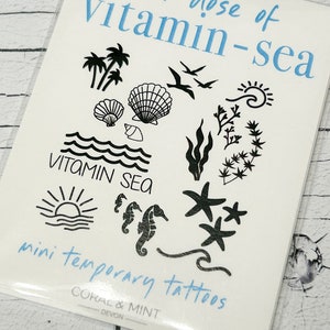 Seaside gift, Seaside tattoos, Temporary tattoos, Tiny Tattoos