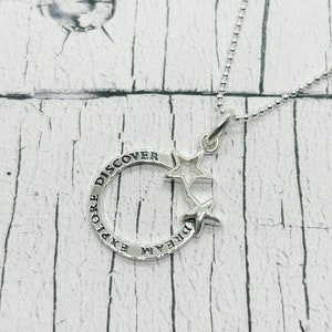 Traum, entdecken und erforschen Anhänger, Sterling Silber Traum Anhänger, Sterling Silber Anhänger entdecken, Sterling Silber Anhänger erkunden