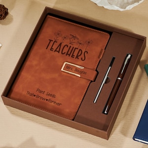 Bedankcadeau voor de leerkracht, dagboek ter waardering van de leerkracht, gepersonaliseerd notitieboekje als afscheidscadeau