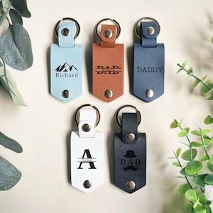 Porte-clés photo personnalisé, porte-clés en cuir personnalisé, porte-clés en cuir avec photo, porte-clés de voiture personnalisé pour lui, papa, mari, petit ami