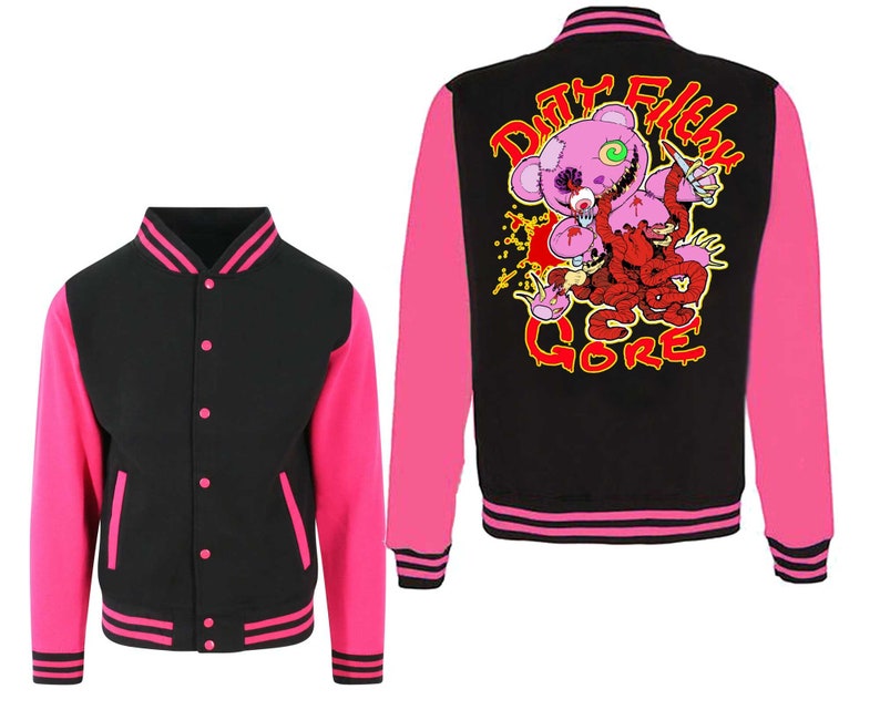 Varsity Jacket Unisex S L XL Pink Pastel Colour Vaporwave Pastelgoth