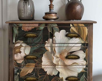 OPULENT PETAL ~A1 Decoupage Fiber Paper 23.4"x33.1" - Redesign with Prima!~Furniture DiY /Upcycling /Chalk Painting/Flat Rate Shipping!
