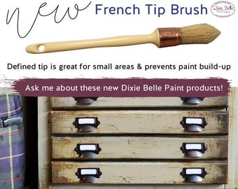 Dixie Belle French Tip Brush - Natural Bristle - Detailing