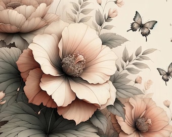 PEACH PETALS! ~ Mint by Michelle Decoupage Paper!~Furniture DIY / Upcycling / Chalk Painting!