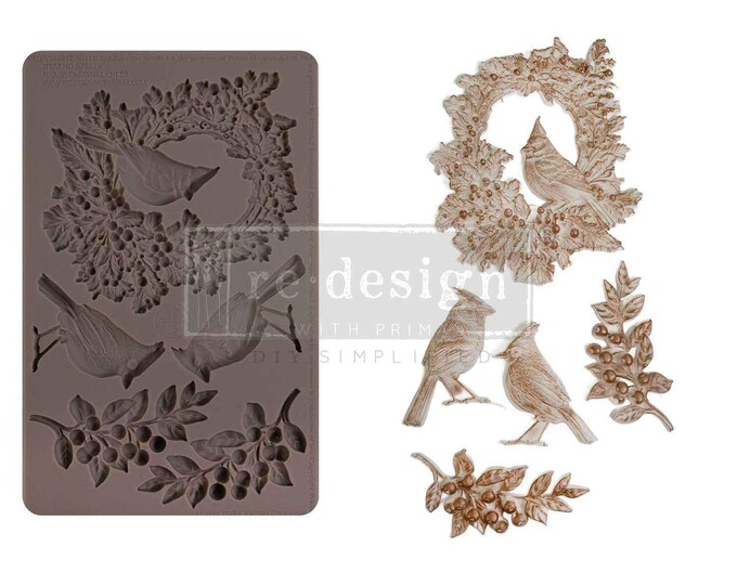 CARDINAL CHEER ~redesign With Prima Decor Moulds ~8mm Thickness/5 X 8 ...