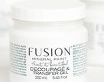 FUSION Decoupage & Transfer GEL 250ml ~ Fusion Mineral Paint / Furniture diy / Decoupage medium / Upcycling! Flat Rate Shipping!