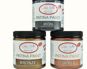 Dixie Belle PATINA PAINT! ~  Iron (rust), Copper or Bronze!  ~ For use with Patina Spray! ~ Furniture DIY / Upcycling / Chalk Painting!