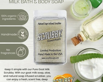 NEW Scrubby Soaps Bath & Body by Dixie Belle! ~ Naturally Infused Scents!~Goat Milk / Olive Oil and Aloe, Goat Milk/ Olive Oil and Lavender!