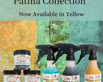 Dixie Belle PATINA SPRAY! ~  NEW Yellow, Blue or Green!  ~ For use with Patina Paint! ~ Furniture diy/ Upcycling / Chalk Painting!