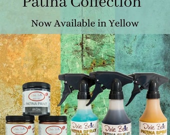 Dixie Belle PATINA SPRAY! ~ Yellow, Blue or Green!  ~ For use with Patina Paint! ~ Furniture diy/ Upcycling / Chalk Painting! 8oz or 32oz