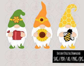 Download Bee Gnome Svg Etsy