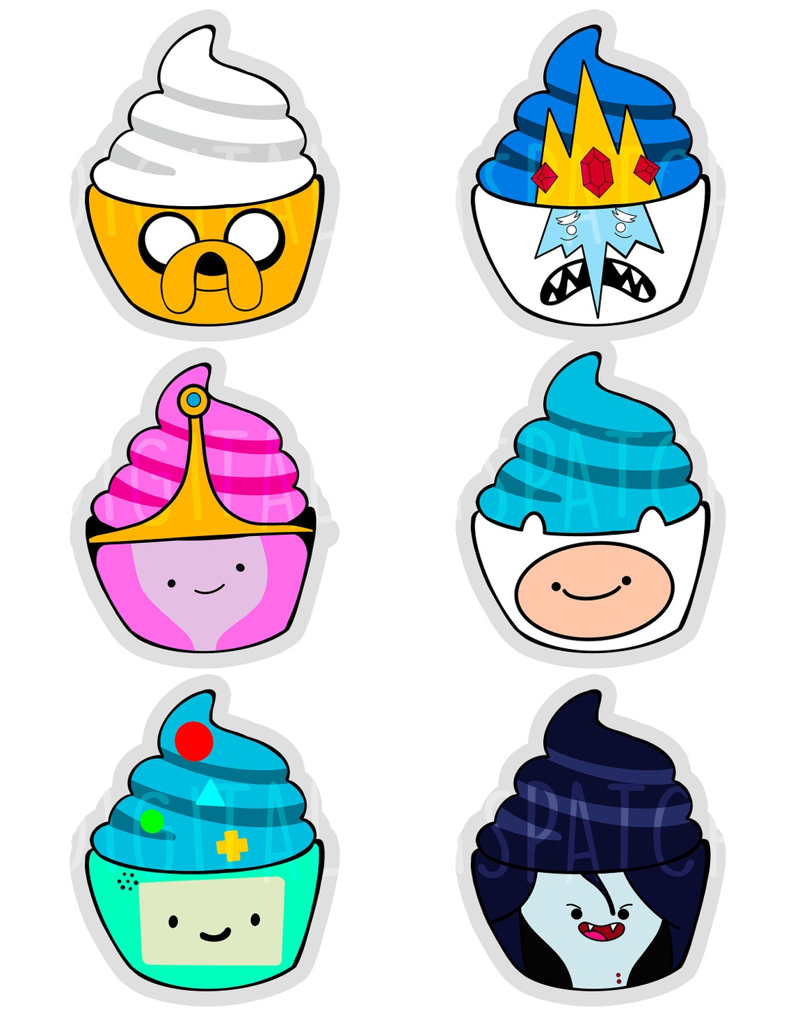 Adventure Time Cupcake Toppers Instant Digital Download | Etsy