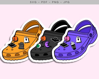 Halloween Clogs | Printable Cute Vectors | Digital Download | Sublimination | Halloween Vectors