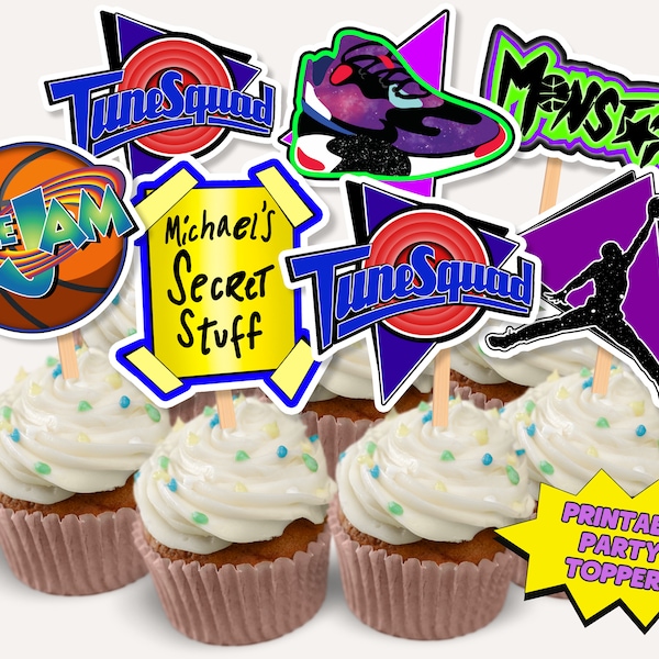 Space Jam | Printable Party Space Jam Cupcake Toppers | Digital Download