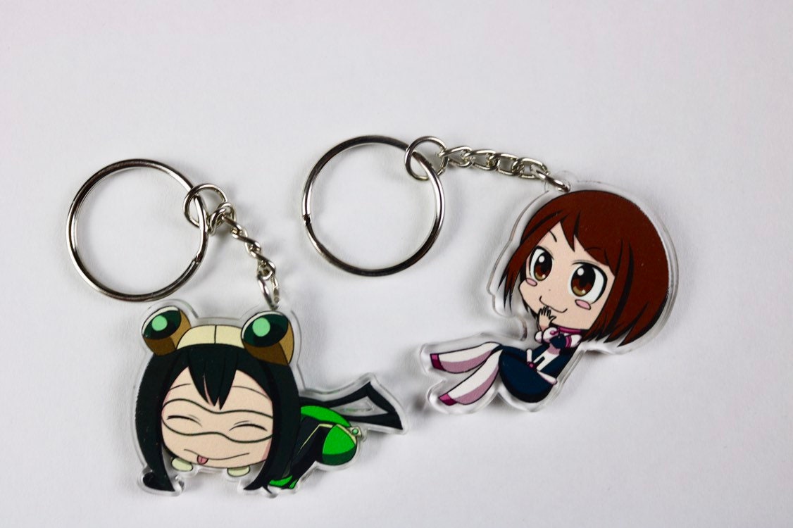My Hero Academia Keychain Anime Keychain Froppy Tsuyu Etsy