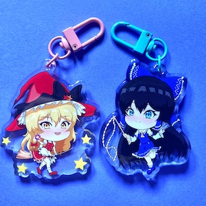 Marisa and Reimu [Alt Colors] [Touhou Project] [Acrylic Keychain]