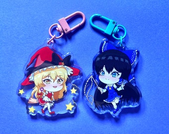 Marisa and Reimu [Alt Colors] [Touhou Project] [Acrylic Keychain]