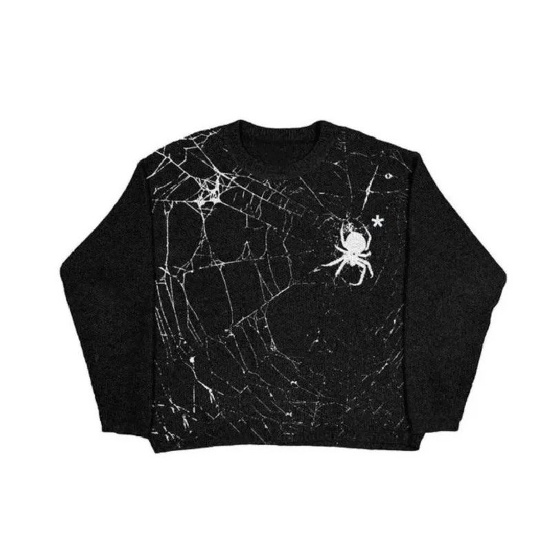Y2K Spider  Knit Sweater Etsy
