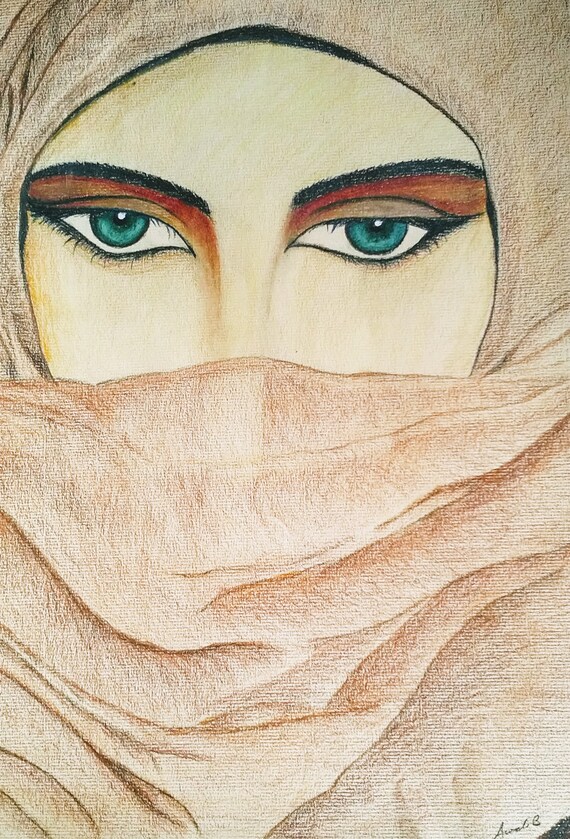 Printable Art Girl In The Brown Veil Instant Download