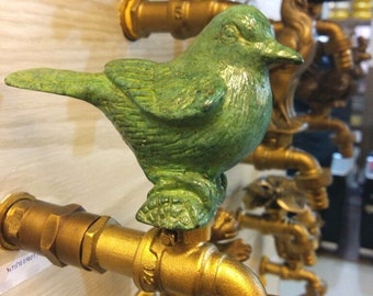 Bird Green Faucet Water Brass Vintage Spigot  1/2" Garden Lawn   Home Outdoor Tap