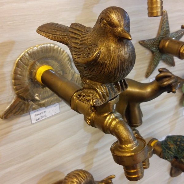 Tap Brass Bird Vintage Style Faucet Spigot Decor Garden Home Outdoo