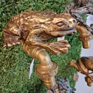 Faucet Water Toad Spigot Brass Garden Vintage Tap Home Yard Decor Living Outdoor