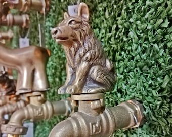 Tap Garden Brass Dog Vintage Faucet Water Spigot Decor Home Yard Outdoor Living