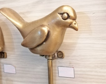 Bird Figurine Brass Hook Hanger Vintage Hat Coat Wall Mounted  Home Decor