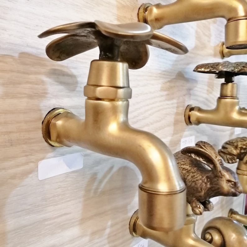 Plumeria Spigots Water Brass Basin Sink Tap Faucet Vintage - Etsy