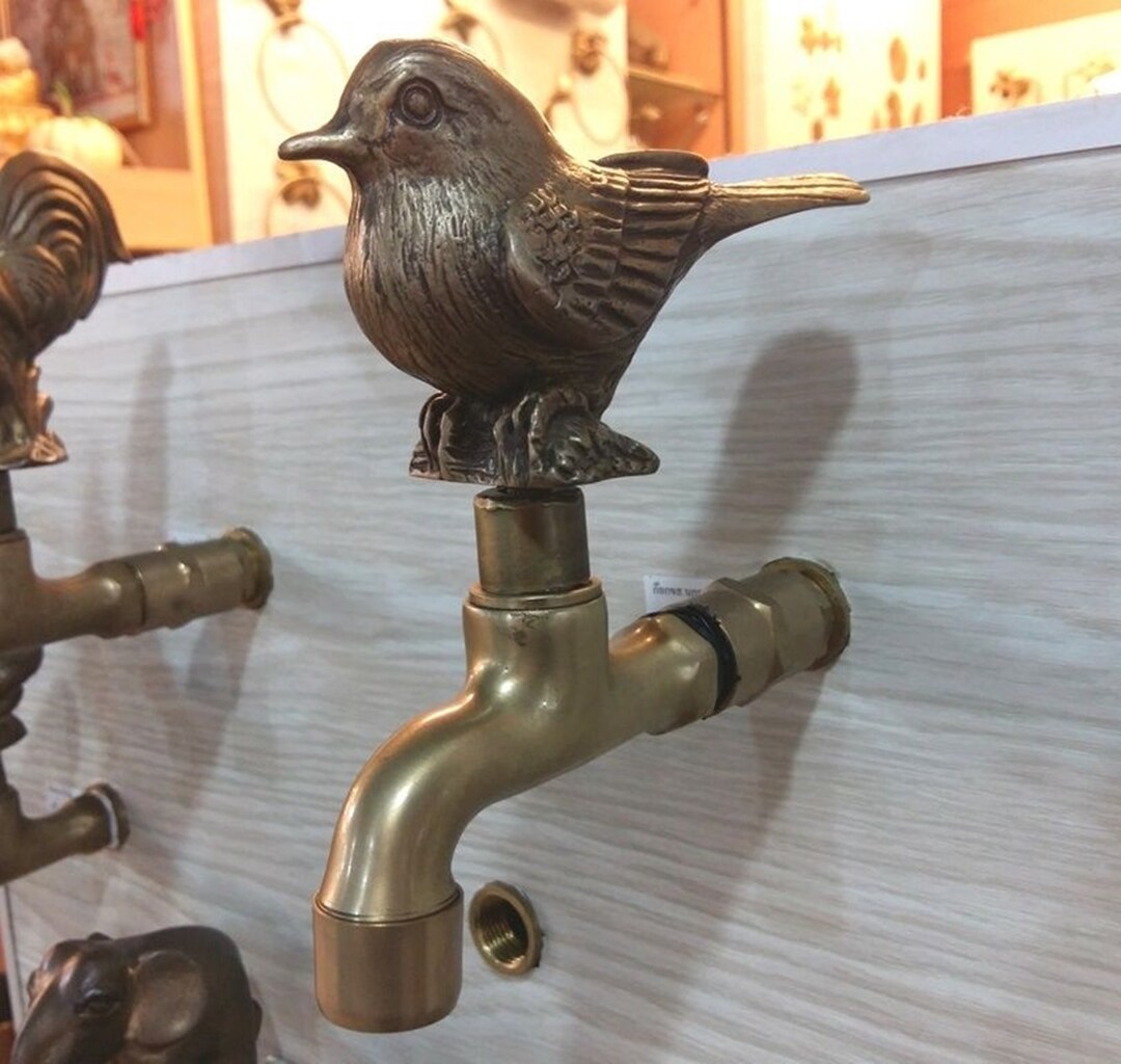 Faucet Brass Bird Bathroom Sink Toilet Vintage Tap Water Spigot Wash ...