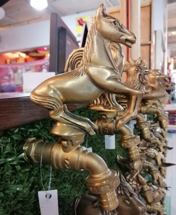 蛇口 真鍮 馬 ヴィンテージ ガーデン 芝生 1/2インチ 水道水 ホーム