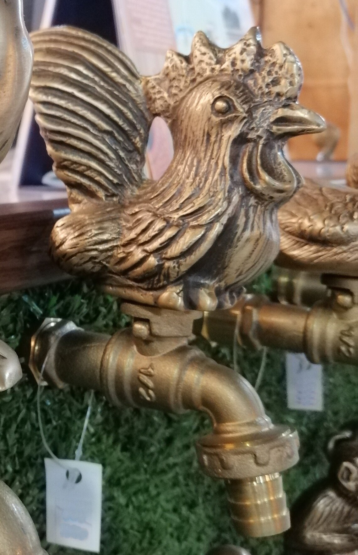 Chicken Faucet Water Brass Vintage Garden Spigot Tap Home Decor Outdoor