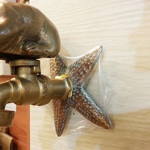 Green Star Fish Brass Garden Base Water Tap Faucet Vintages Home Decor Outdoor