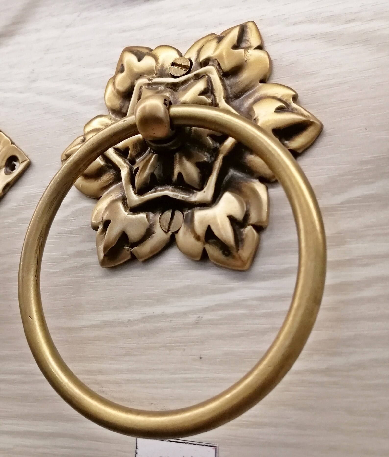 Drawer Handle Pull Brass 6 Petal Flower Thai Pattern5 Etsy