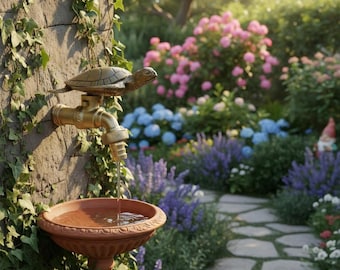 Faucet Vintage Turtle Brass Garden Tap Water Spigot Home Decor Living Outdoor