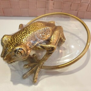 Towel Napkin Ring Big Frog Figurine Brass Bathroom Toilet Wall Hang ...