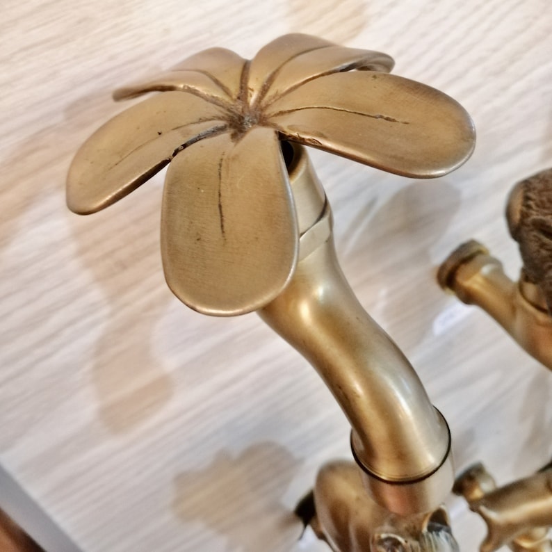 Plumeria Spigots Water Brass Basin Sink Tap Faucet Vintage - Etsy