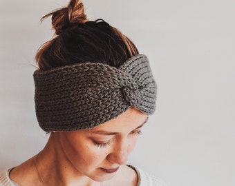 Twist Feature Handmade Knitted Headband Earwarmer