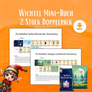 Wichtel Mini Bücher DOPPELPACK  für die Wichteltüre zum selbst ausdrucken, PDF, Wichtel, Wichteltüre
