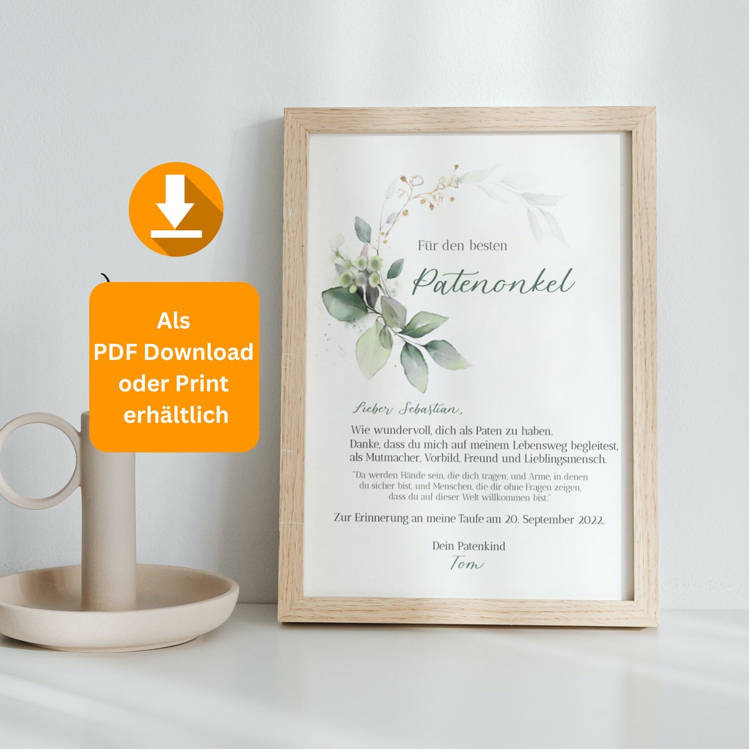 Patenbrief Fur Taufpaten Pdf