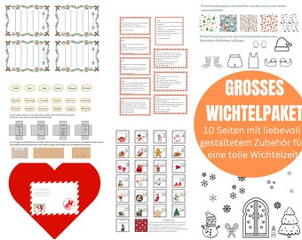 MEGA Wichtelpaket bestehend aus 10 PDF Seiten, digitaler Download