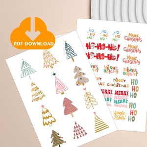 DOPPELPACK Kerzentattoos für Stumenkerzen, Weihnachtszeit, Kerzensticker, Adventskranz, Kerzenaufkleber, PDF, Sofort Download